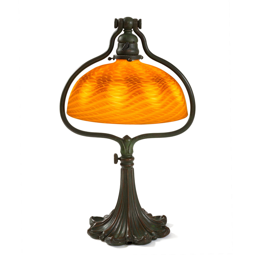 
                      
                        Macklowe Gallery Tiffany Studios New York "Damascene Harp" Desk Lamp
                      
                    