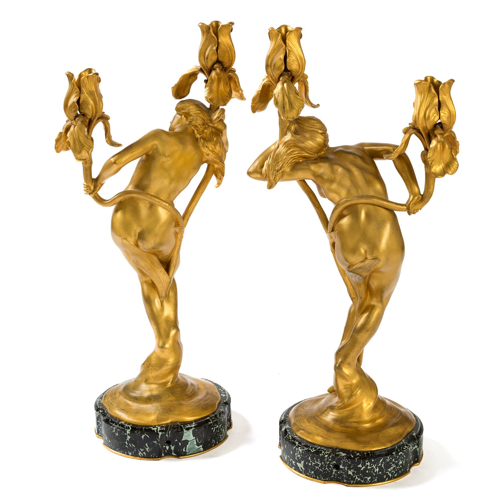 
                      
                        Macklowe Gallery Maurice Bouval "Obsession et Rêve" (Dream and Obsession) pair of Candlesticks
                      
                    