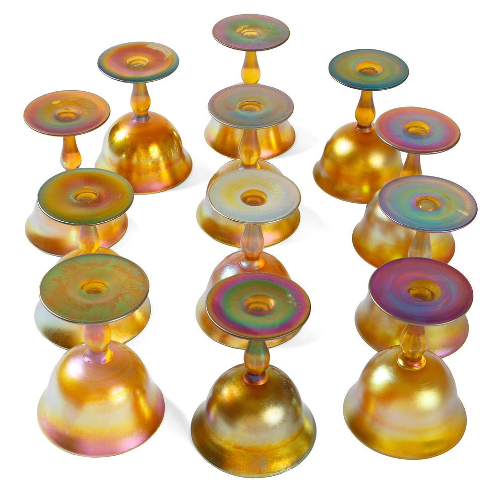 
                      
                        Macklowe Gallery Tiffany Studios New York Set of Twelve Favrile Glass Cordials
                      
                    