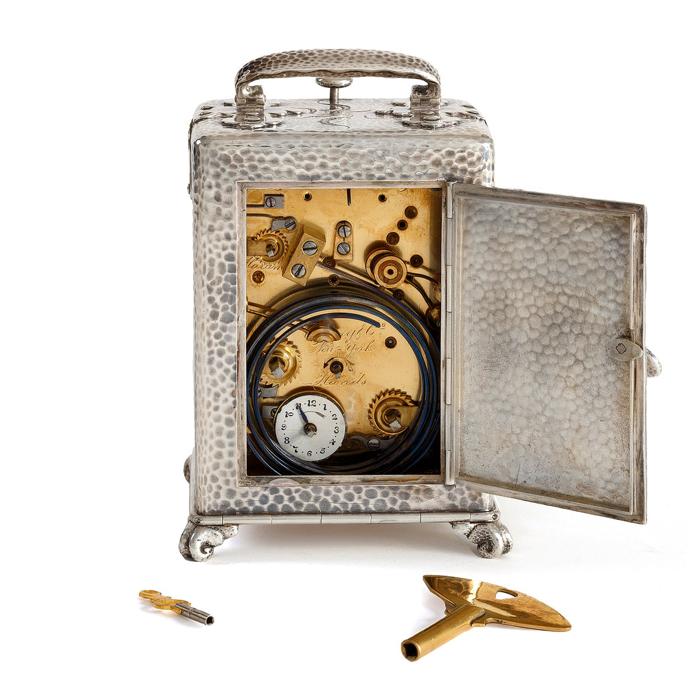 
                      
                        Macklowe Gallery Tiffany & Co. Mixed Metal "Night and Day" Carriage Clock
                      
                    