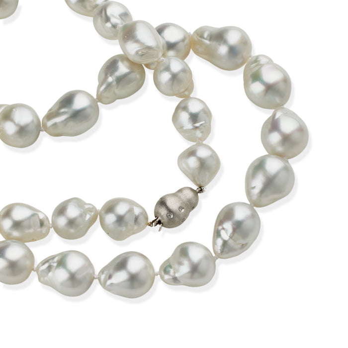 Macklowe Gallery Long Cultured Baroque Natural Color South Sea Pearl Necklace