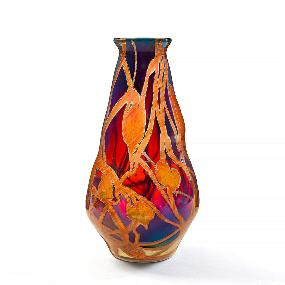 
                      
                        Tiffany Studios New York "Leaf and Vine Reactive Paperweight" Glass Vase
                      
                    