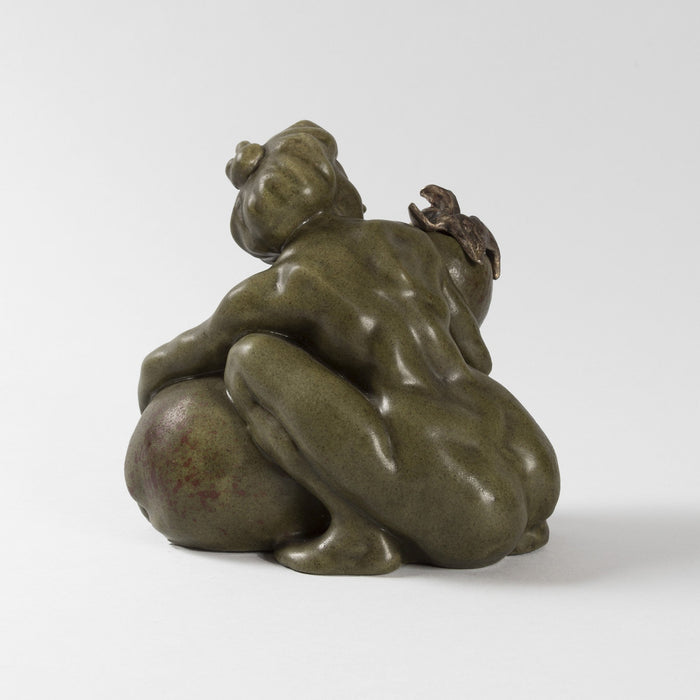 Macklowe Gallery François-Rupert Carabin "Femme à la Coloquinte" Ceramic Inkwell