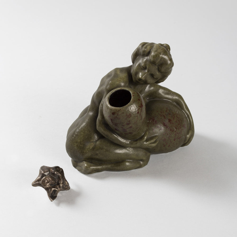 
                      
                        Macklowe Gallery François-Rupert Carabin "Femme à la Coloquinte" Ceramic Inkwell
                      
                    