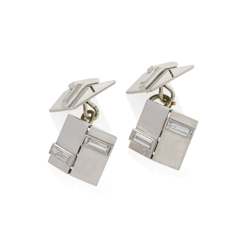 
                      
                        Macklowe Gallery Van Cleef & Arpels Diamond and Platinum Cuff Links
                      
                    