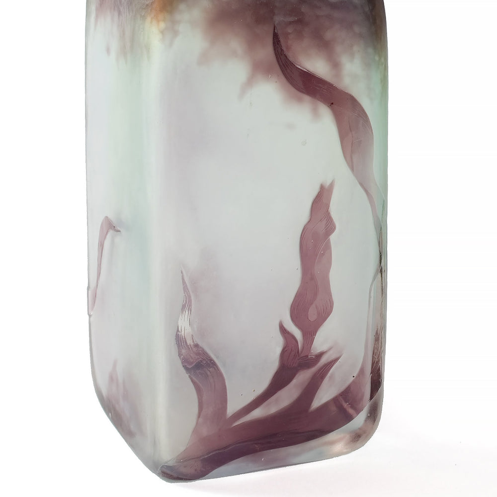 
                      
                        Macklowe Gallery Daum Nancy Wheel-Carved Iris Cameo Glass Bottle
                      
                    