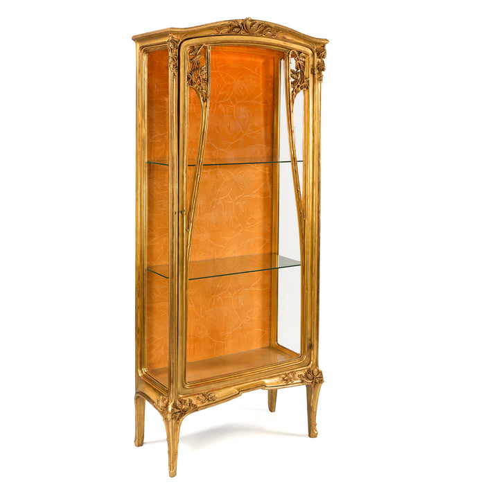 Macklowe Gallery Louis Majorelle Gilt Walnut "Aux Pins" Vitrine