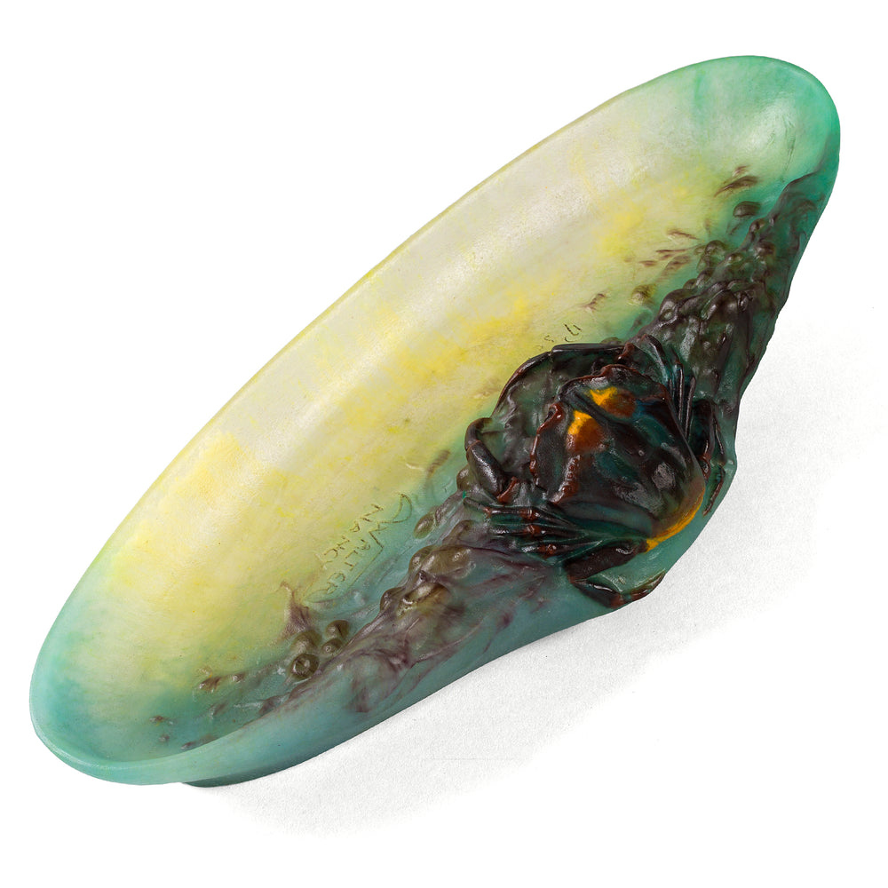 
                      
                        Amalric Walter and Henri Bergé "Crabe" Pâte de Verre Vide-Poche Glass Dish
                      
                    